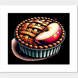 Apple Pie Cafe Love Vintage Kawaii Slice Sweet Posters and Art